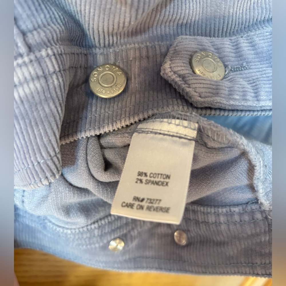 Blue Corduroy Jacket - Sonoma, Size Small - Picture 9 of 12